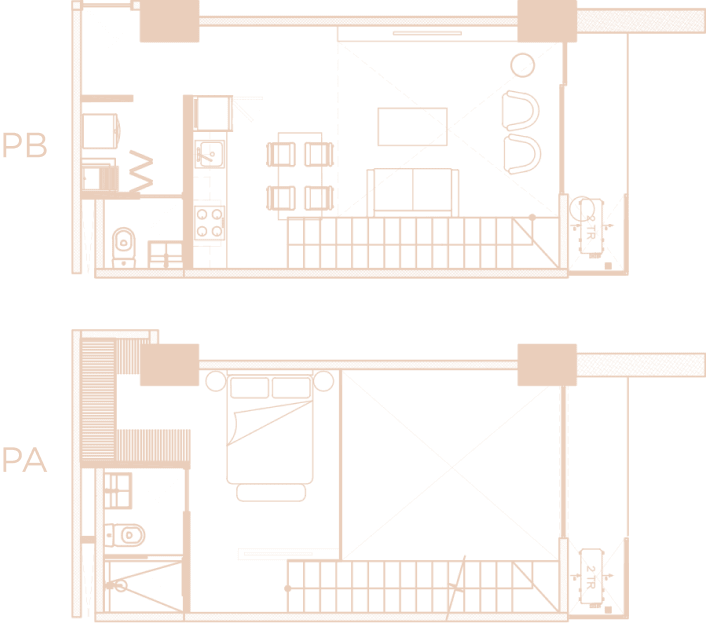 Render del departamento Tipo A